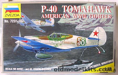 Zvezda 1/72 P-40 Warhawk Soviet plastic model kit